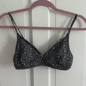 Black and white bathing suit top